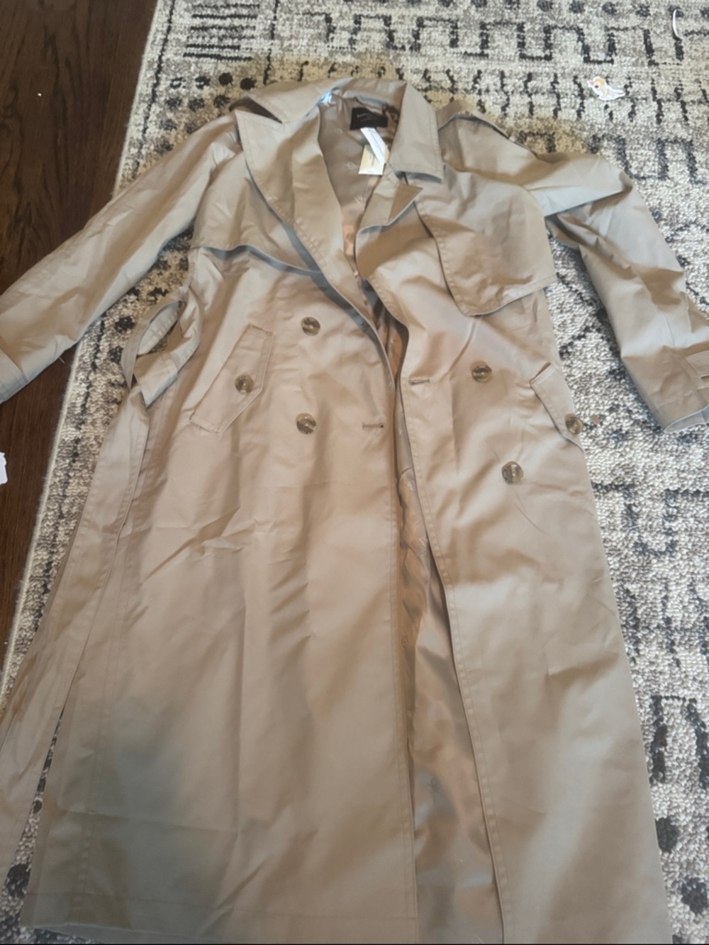 Banana Republic Tan Double-Breasted Trench Coat